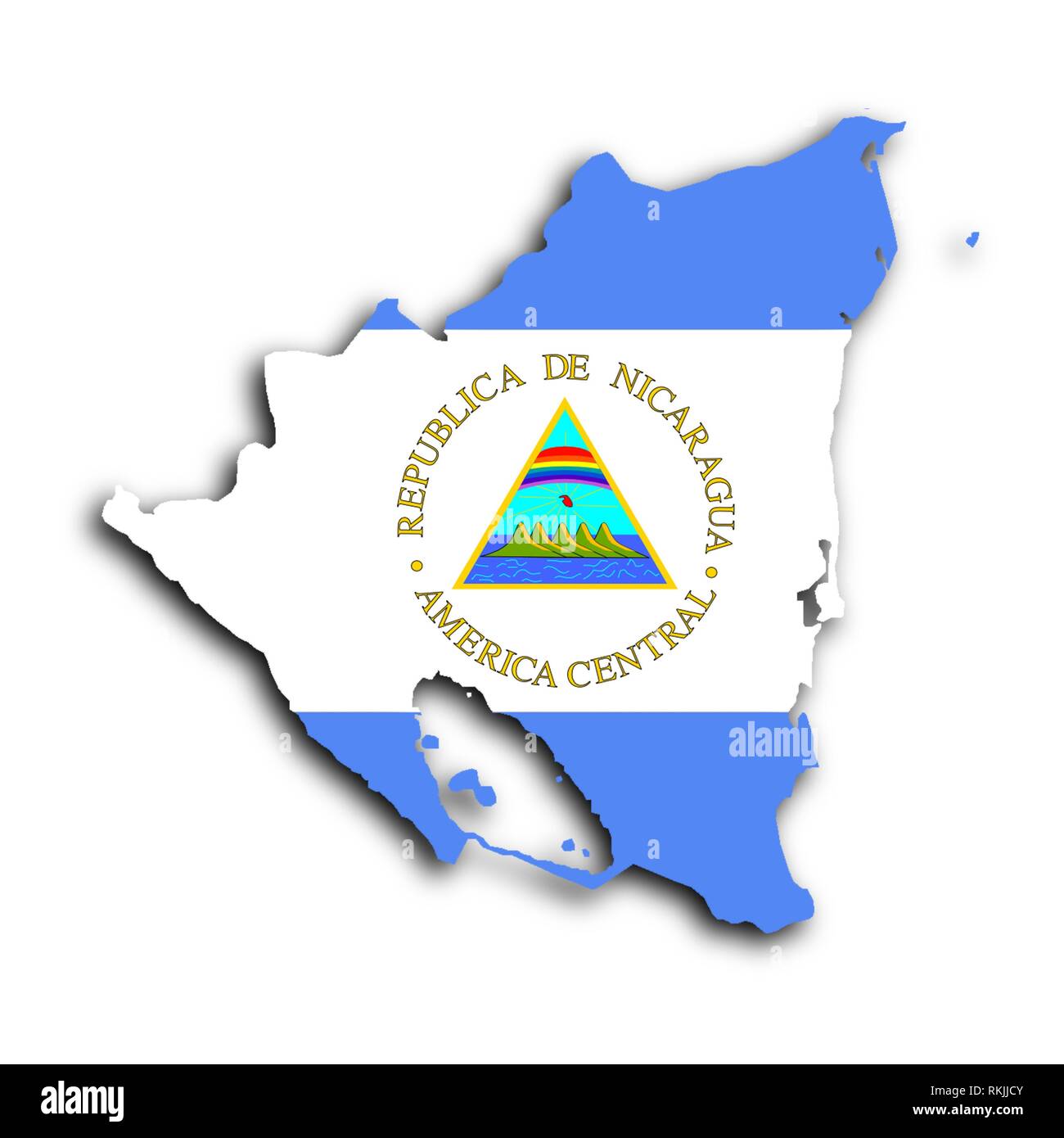 Mapa de nicaragua y bandera Imágenes recortadas de stock Alamy