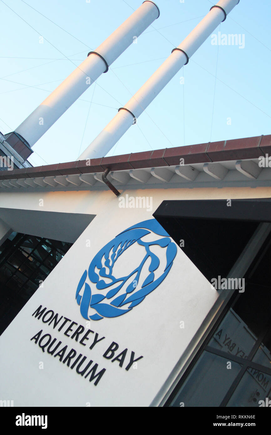 Monterey Bay Aquarium (antiguo edificio Cannery Hovden), Cannery Row, Monterey, California, EE.UU. Foto de stock