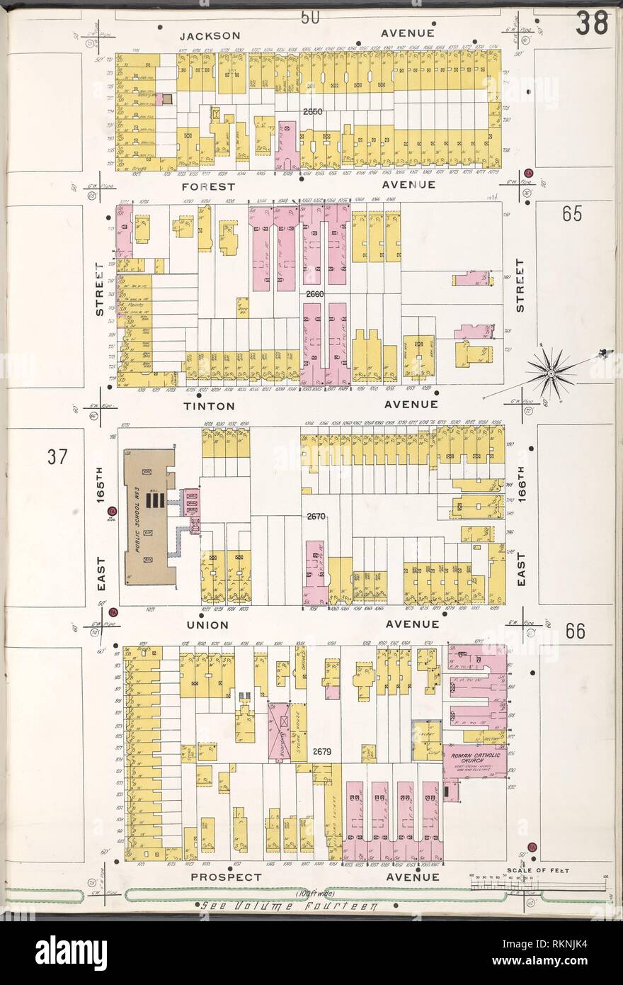 Bronx, V. 10, Placa Nº 38 [mapa delimitado por Jackson Ave., E. 166St