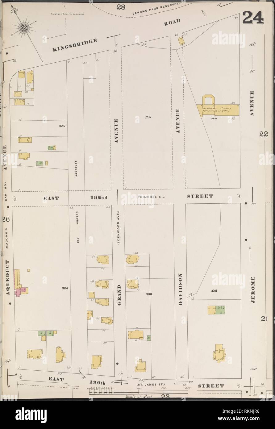 Bronx, V. 13, Placa Nº 24 [mapa delimitado por Kingsbridge Rd., Jerome