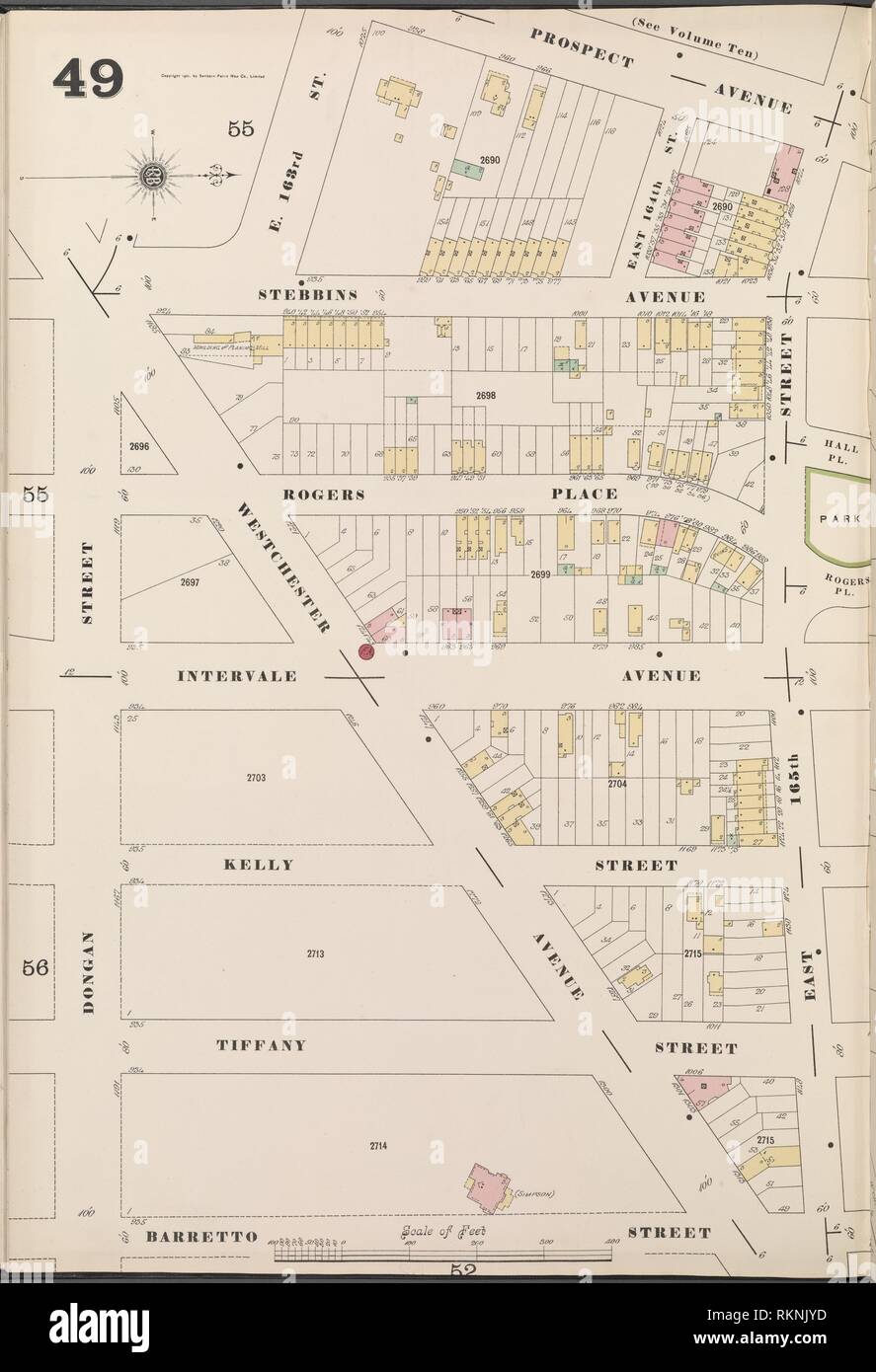 Bronx, V. 14, Placa Nº 49 [mapa delimitado por Prospect Ave., E. 165St