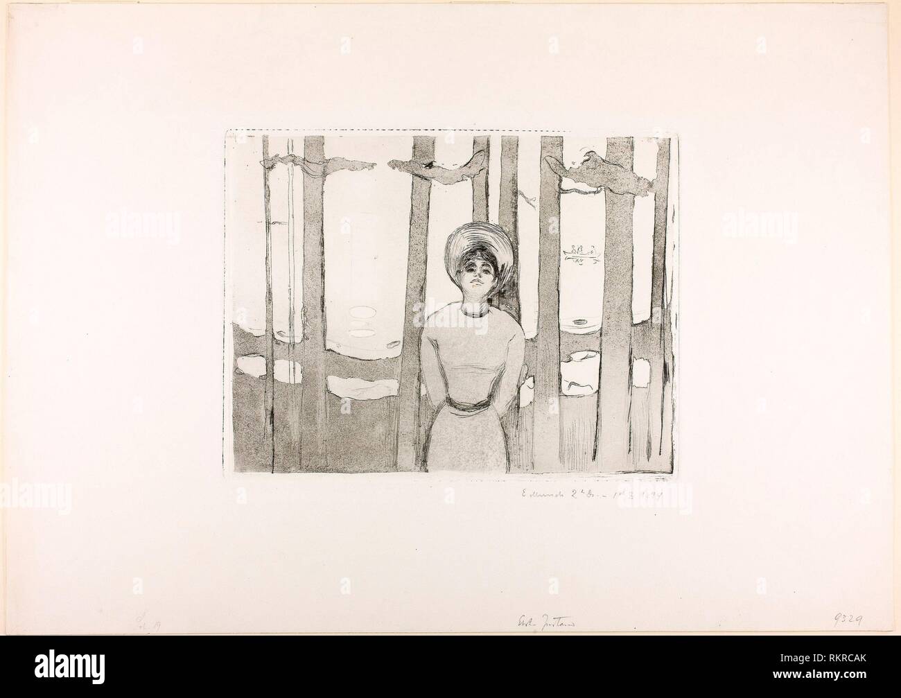 Summernight. La Voz 1894 Edvard Munch (Noruega, 18631944) impreso