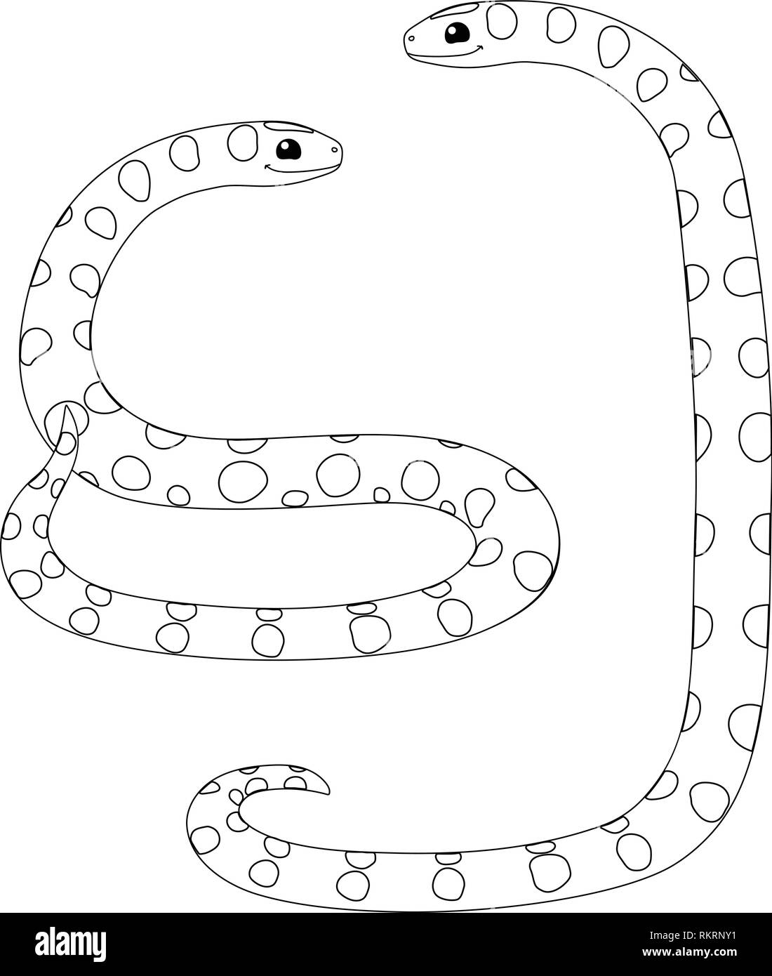 Cartoon vectores clipart animales serpiente anaconda set Imagen Vector de  stock - Alamy