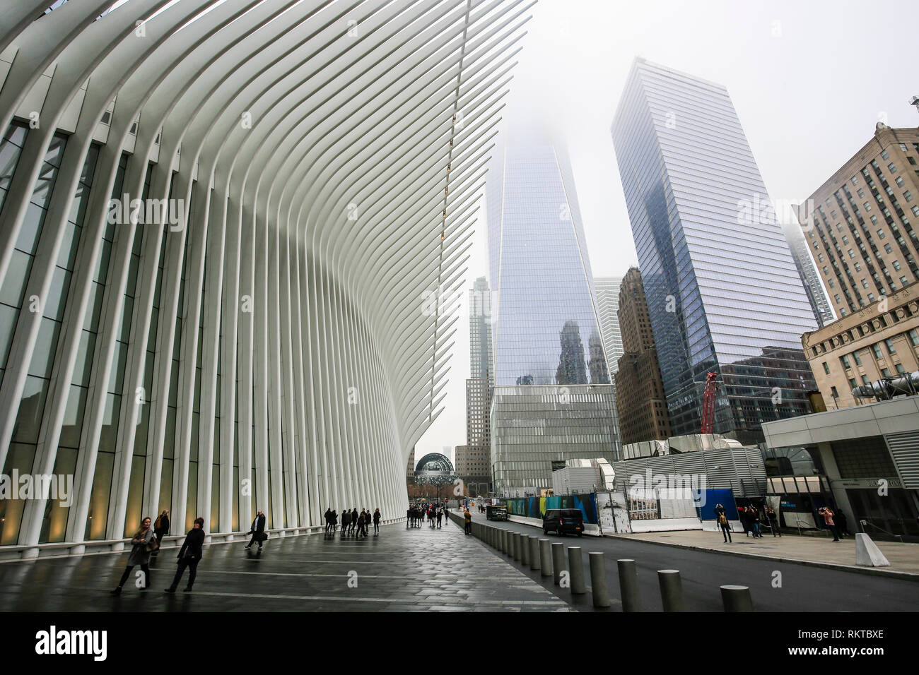 La Ciudad de Nueva York, Nueva York, Vereinigte Staaten von Amerika - Torre de la libertad am oculus, World Trade Center, WTC, Manhattan, EE.UU.. Foto de stock