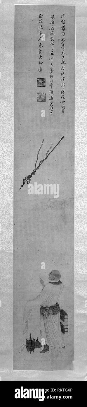 Dieciocho Luohan -la dinastía Qing (1644-1911), siglo xix - artista desconocido Chino - Origen: China, Fecha: 1801-1900, medio: Doce pergaminos colgantes; Foto de stock