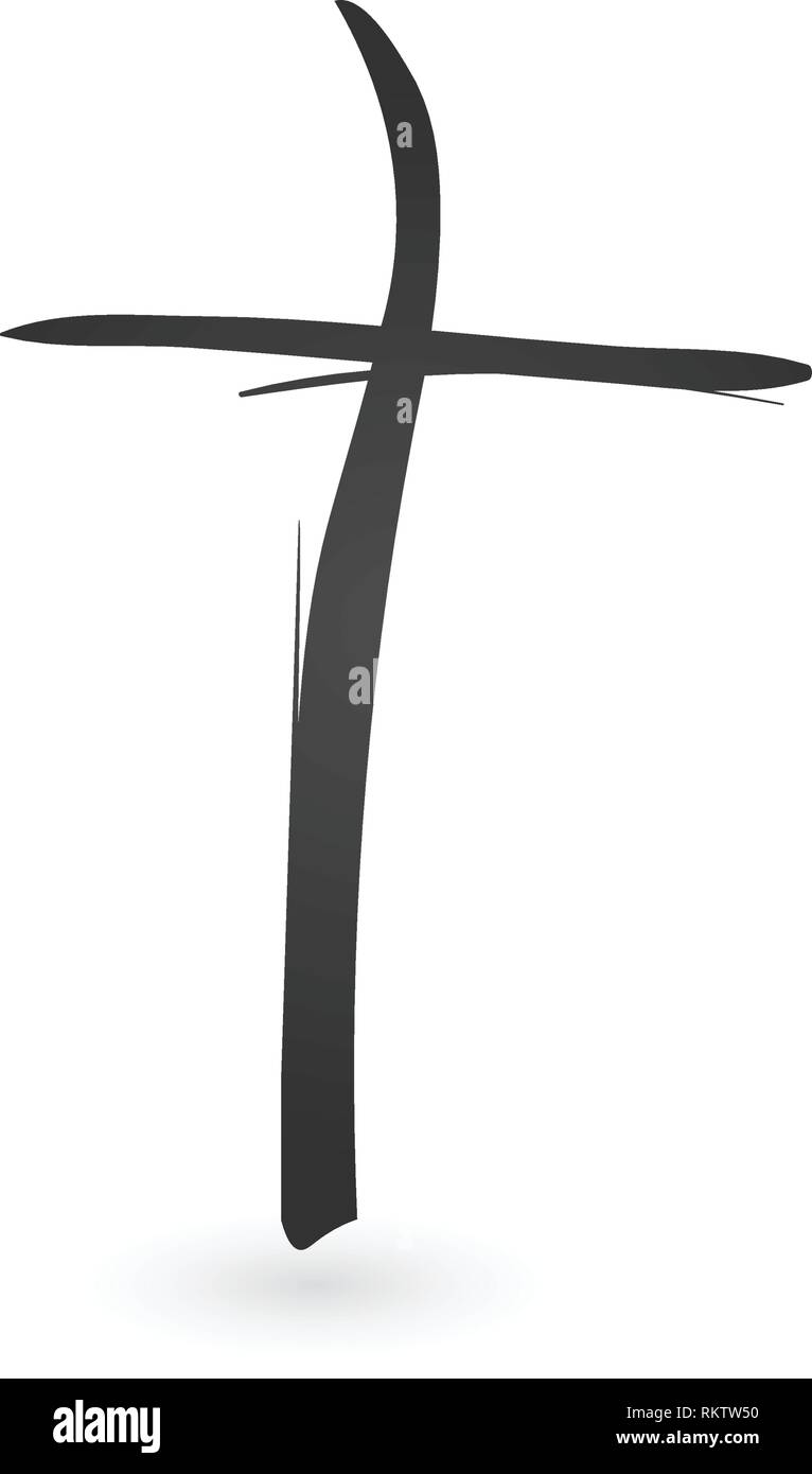 Cristo en la cruz dibujo blaco y negro Imágenes de stock en blanco y