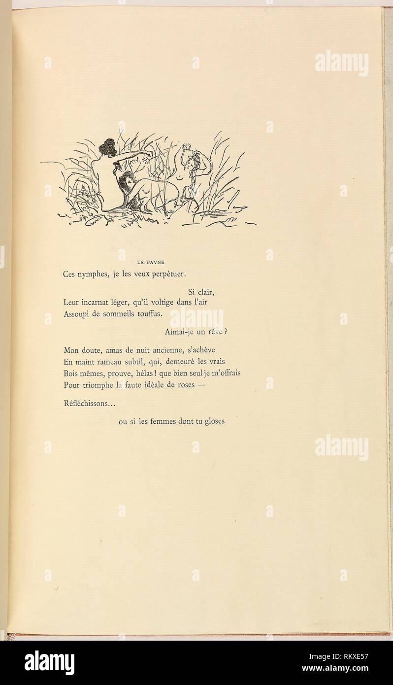 L'après-midi faune - 1876 - Édouard Manet (Francés, 1832-1883) La poesía de Stéphane Mallarmé (Francés, 1842-1898) publicado por Alphonse Derenne Fotografía de stock - Alamy