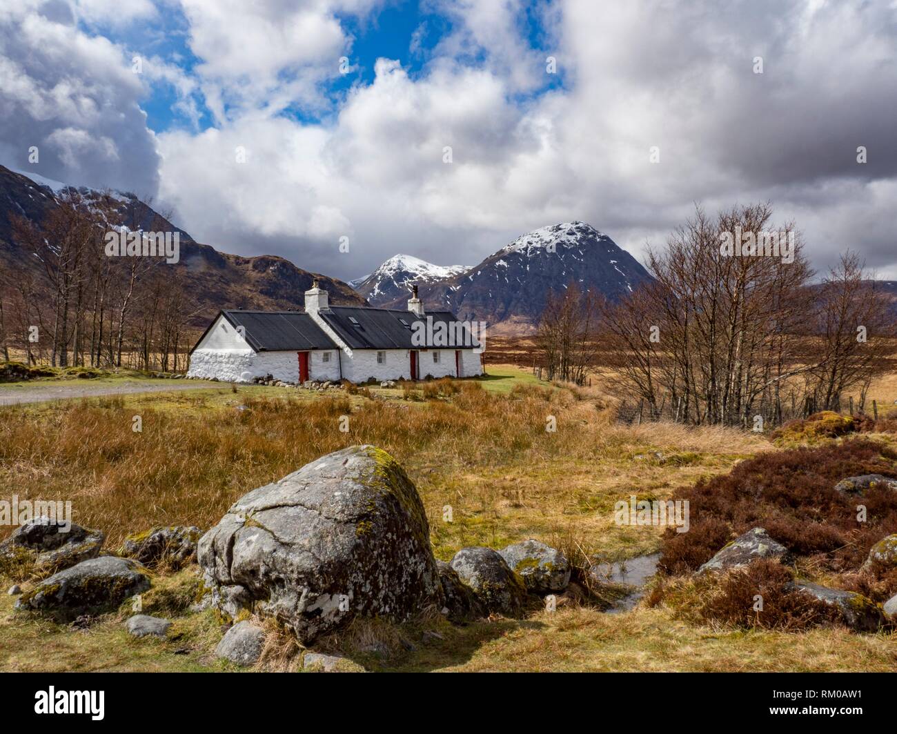 Escocia Glencoe Cottage. Foto de stock