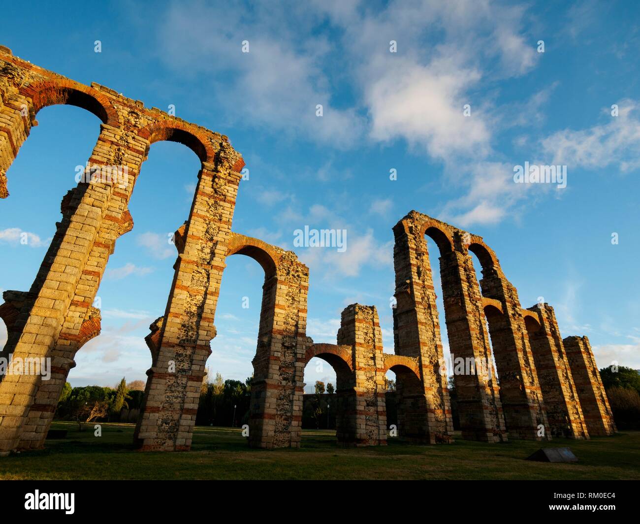 Los Milagros. Acueducto Romano de Mérida, Extremadura, España, Europa Foto de stock