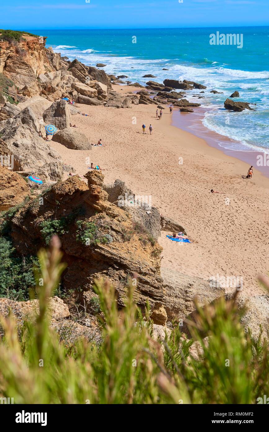 Conil de la frontera. Calas de Roche, Cabo Roche, Costa de la Luz. La ...