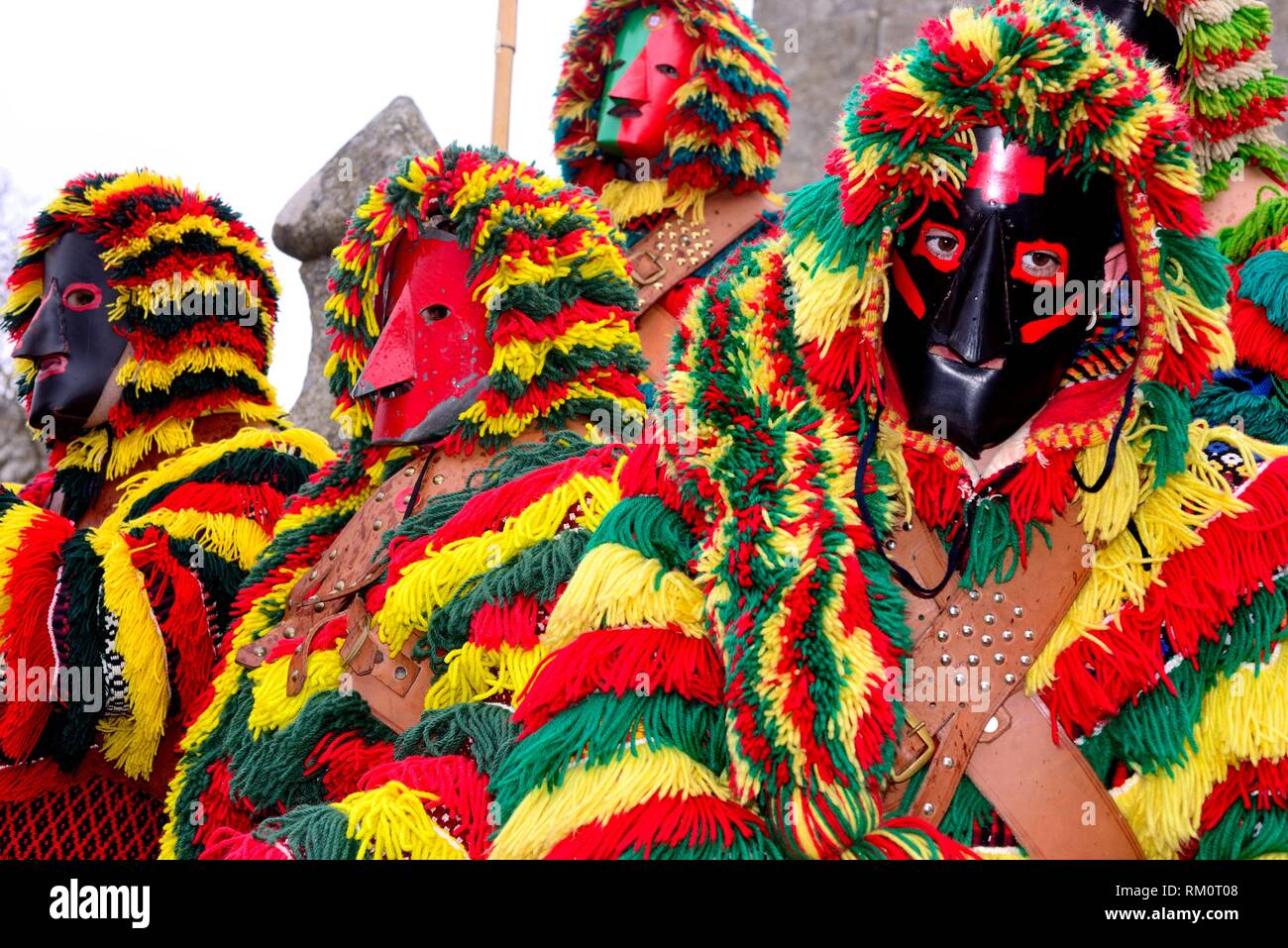 Máscaras de Caretos ''tradicional'' de la máscara de carnaval, Podence  Macedo De Cavaleiros, Portugal Fotografía de stock - Alamy