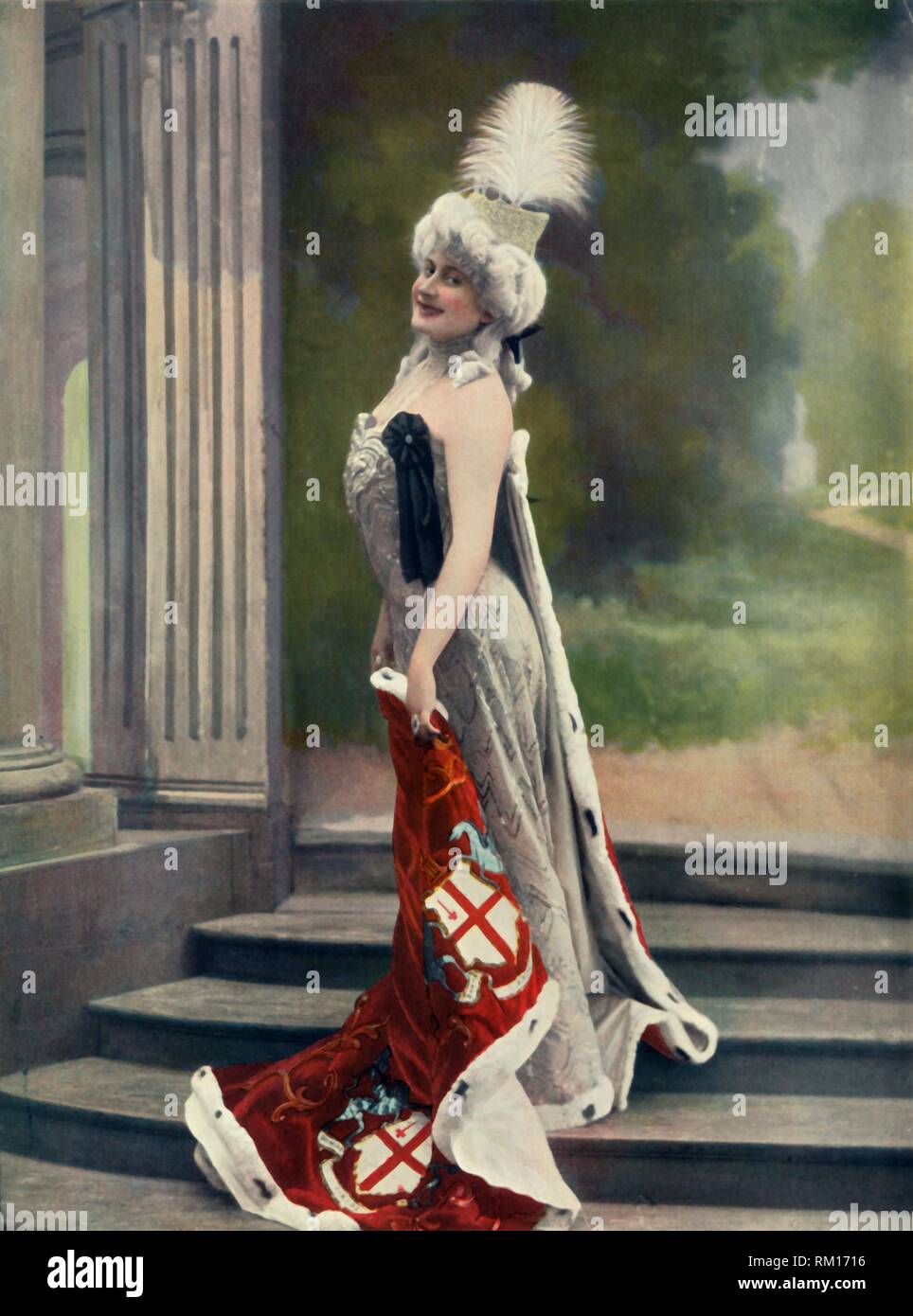 'Theater des variedades. - París - La Commere Aux variedades. - Mlle. Saulier", 1904. Creador: Desconocido. Foto de stock
