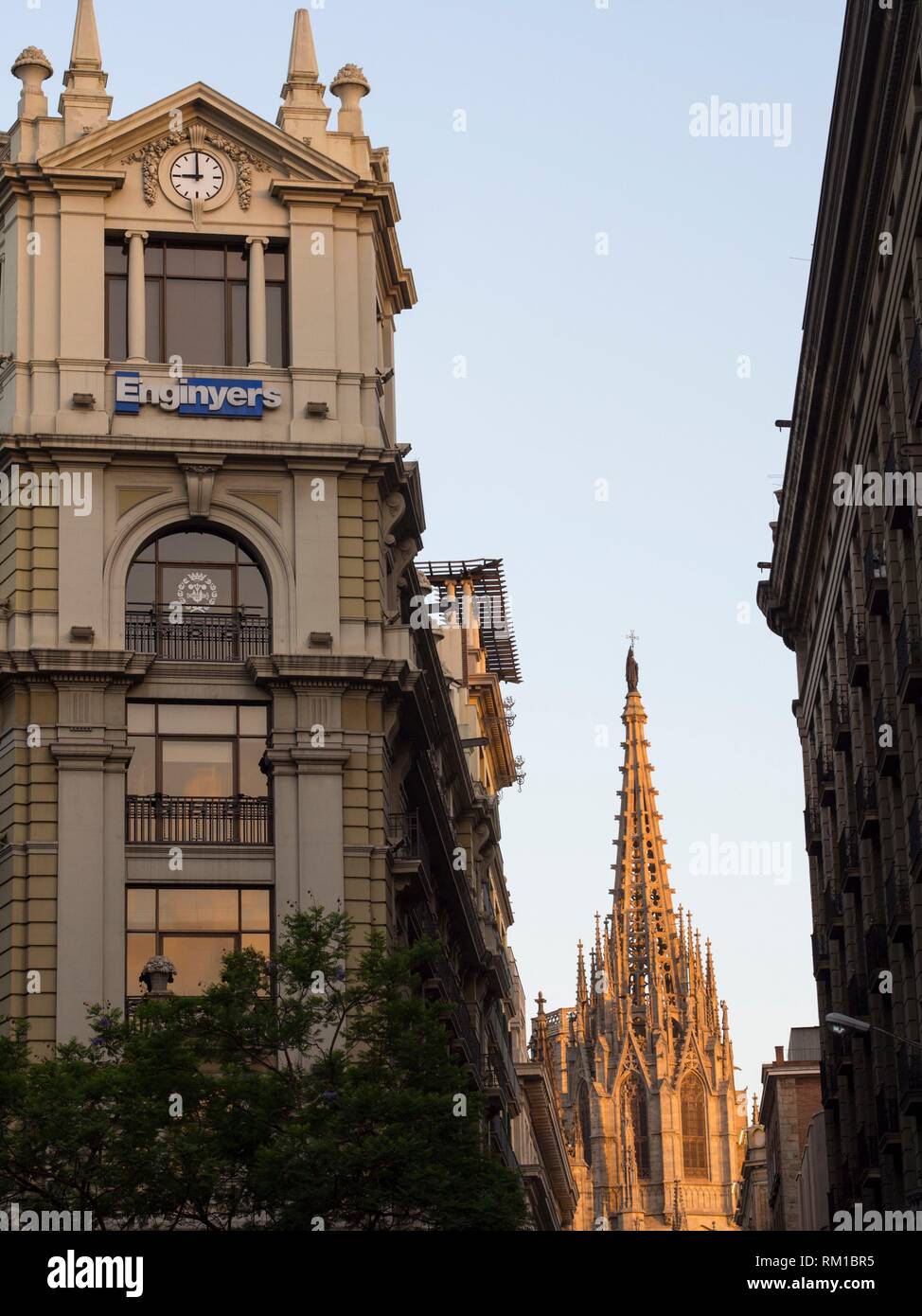 La catedral de Barcelona. España. Foto de stock