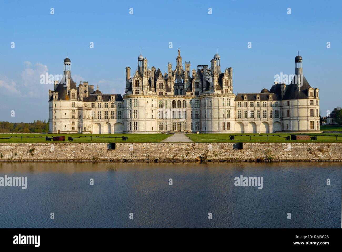 Château de Chambord, Loir-et-Cher, Center-Val departamento de Loira, Francia, Europa. Foto de stock