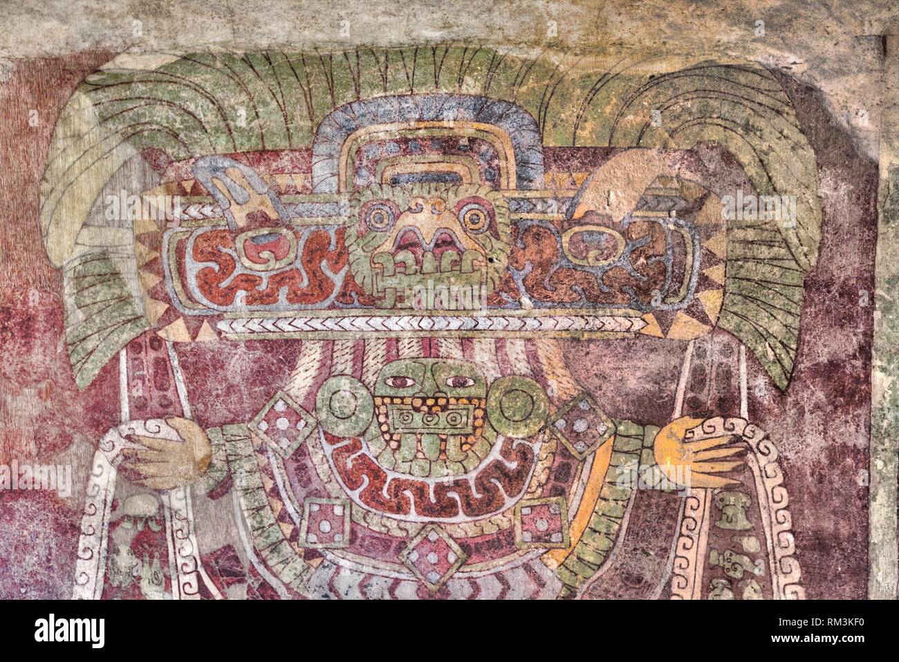 Mural de la Diosa de Jade (o Thaloc), Palacio de Tetitla, la zona  arqueológica de Teotihuacán, Estado de México, México Fotografía de stock -  Alamy