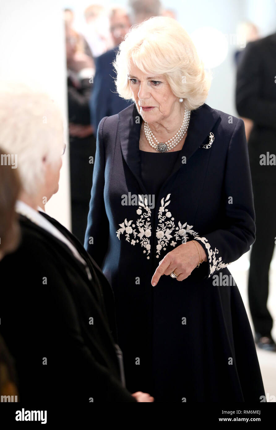 La duquesa de Cornualles asiste al lanzamiento oficial de la Real Sociedad de osteoporosis en el Science Museum de Londres. Foto de stock
