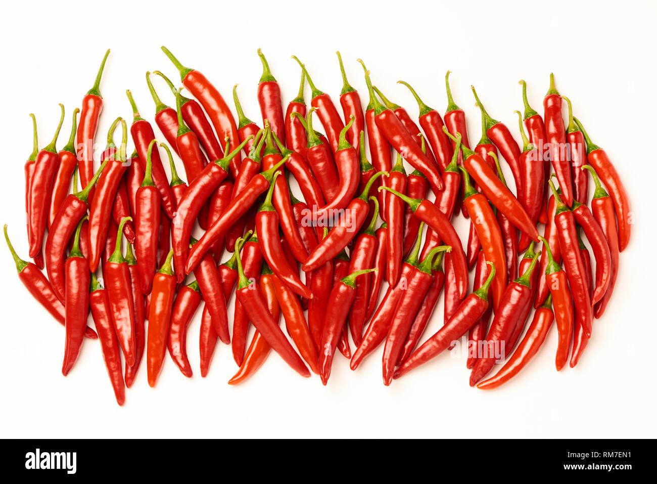 Los Chiles picantes pimientos rojos Foto de stock