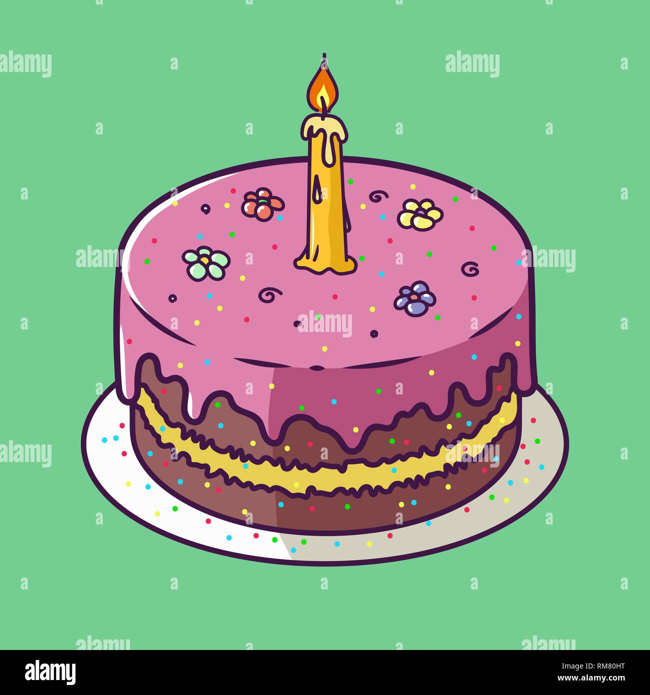 Ilustración de Número Vela De Cumpleaños Para 1 Año De Edad y más Vectores  Libres de Derechos de Primer aniversario - Primer aniversario, Tarta -  Postre, Acontecimiento - iStock