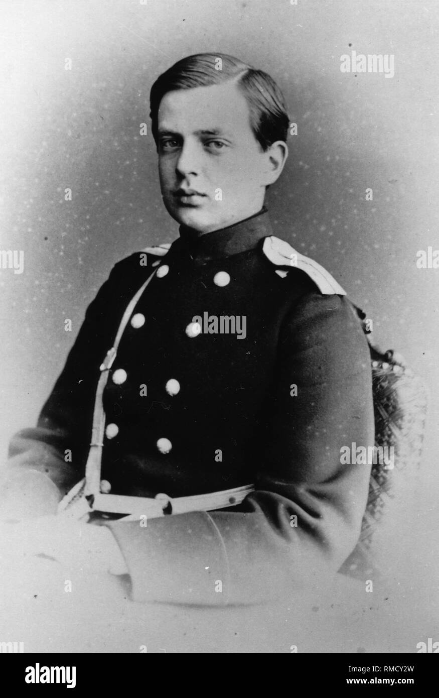 Retrato del Gran Duque Vladimir Alexandrovich de Rusia (1847-1909). La albúmina foto Foto de stock