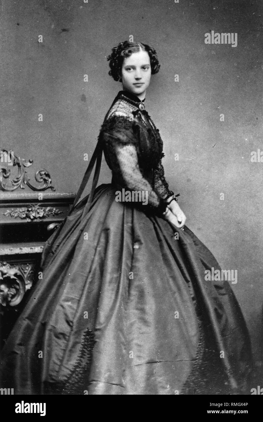 Retrato de la Princesa Dagmar de Dinamarca, Maria Feodorovna de Rusia (1847-1928). La albúmina foto Foto de stock