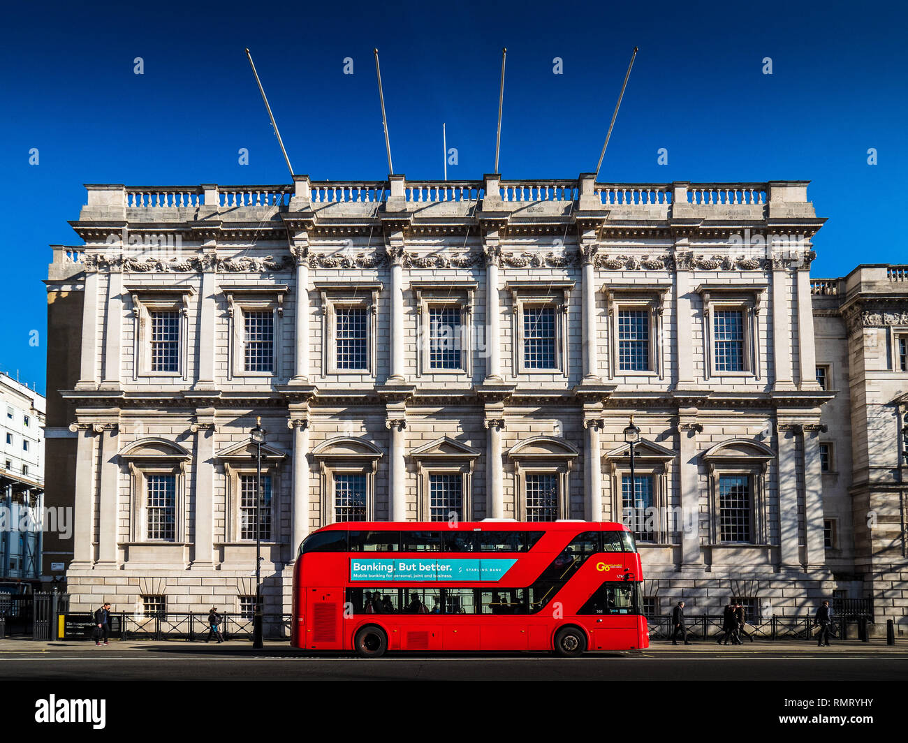 La Banqueting House de Whitehall, Londres - finalizada en 1622 y diseñada por Inigo Jones y rectificada en piedra de Portland en el 19º C Foto de stock