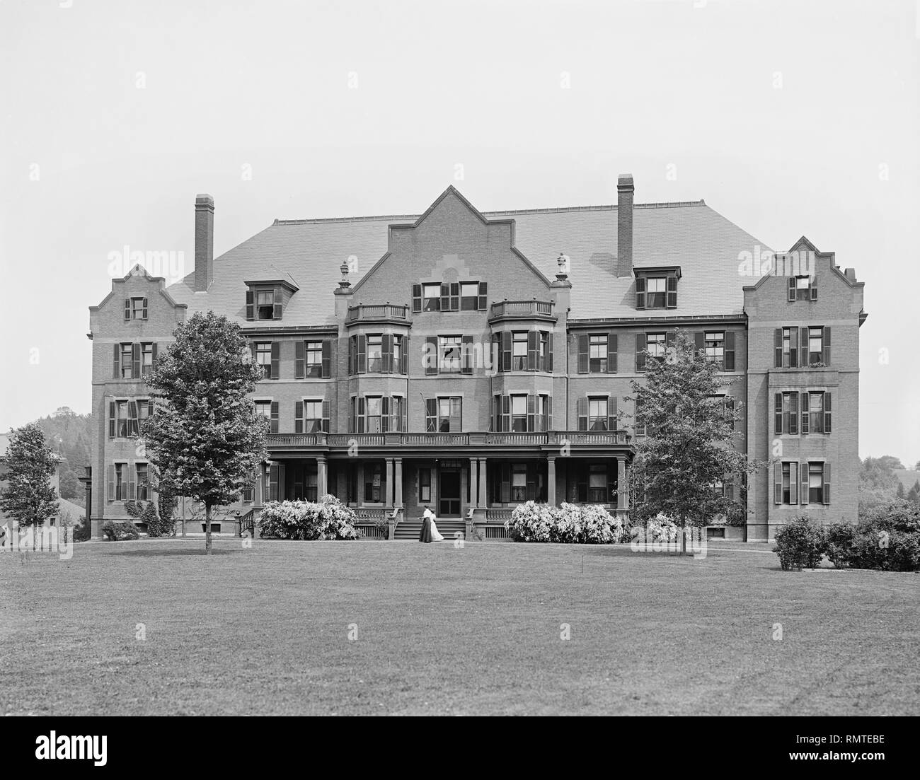 Wilder Hall, Mount Holyoke College de South Hadley, Massachusetts, Estados Unidos, Detroit Publishing Company, 1900 Foto de stock