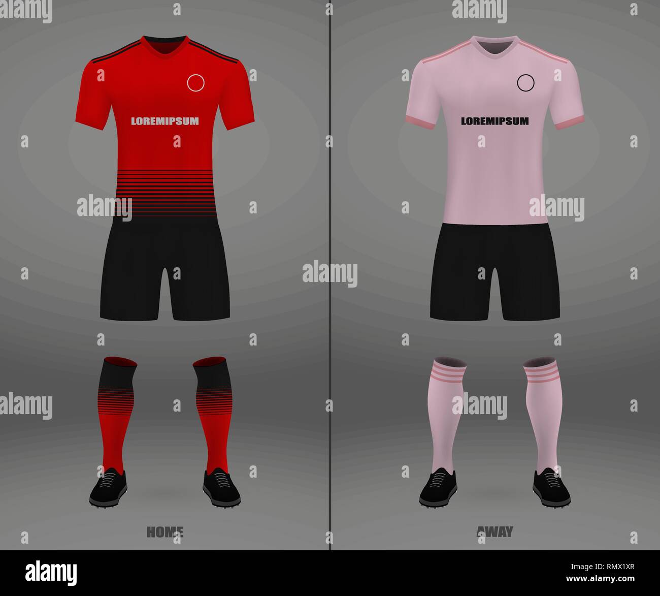 Kit de fútbol Manchester United 2018-19, camisa plantilla para un jersey de  fútbol. Ilustración vectorial Imagen Vector de stock - Alamy