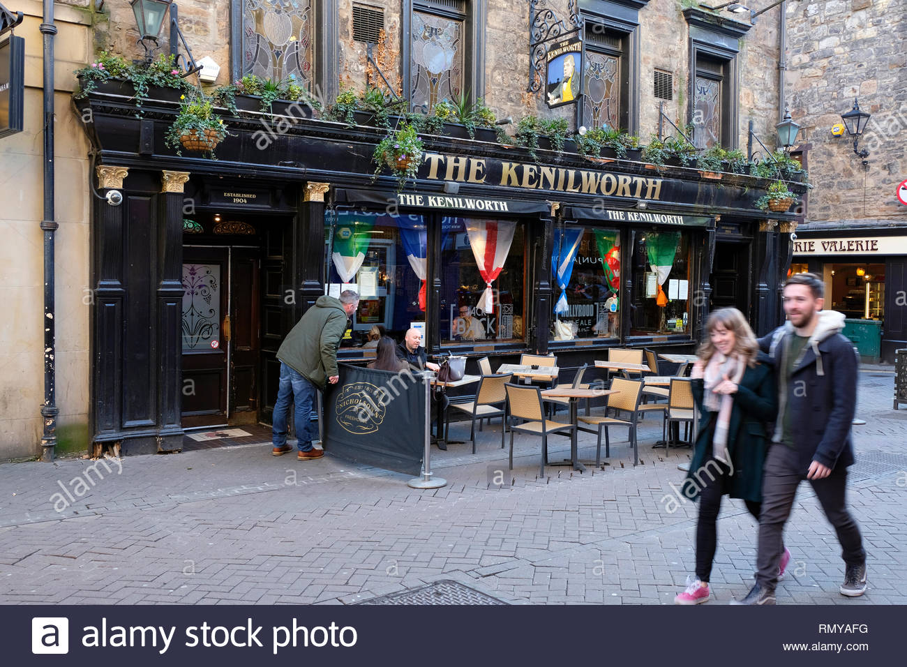 Kenilworth pub, Rose Street, Edimburgo, Escocia Foto de stock