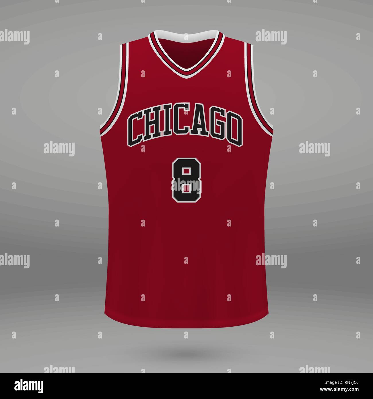 deberes Aparentemente moco Camiseta deportiva realista Chicago Bulls, Jersey plantilla para kit de  baloncesto. Ilustración vectorial Imagen Vector de stock - Alamy