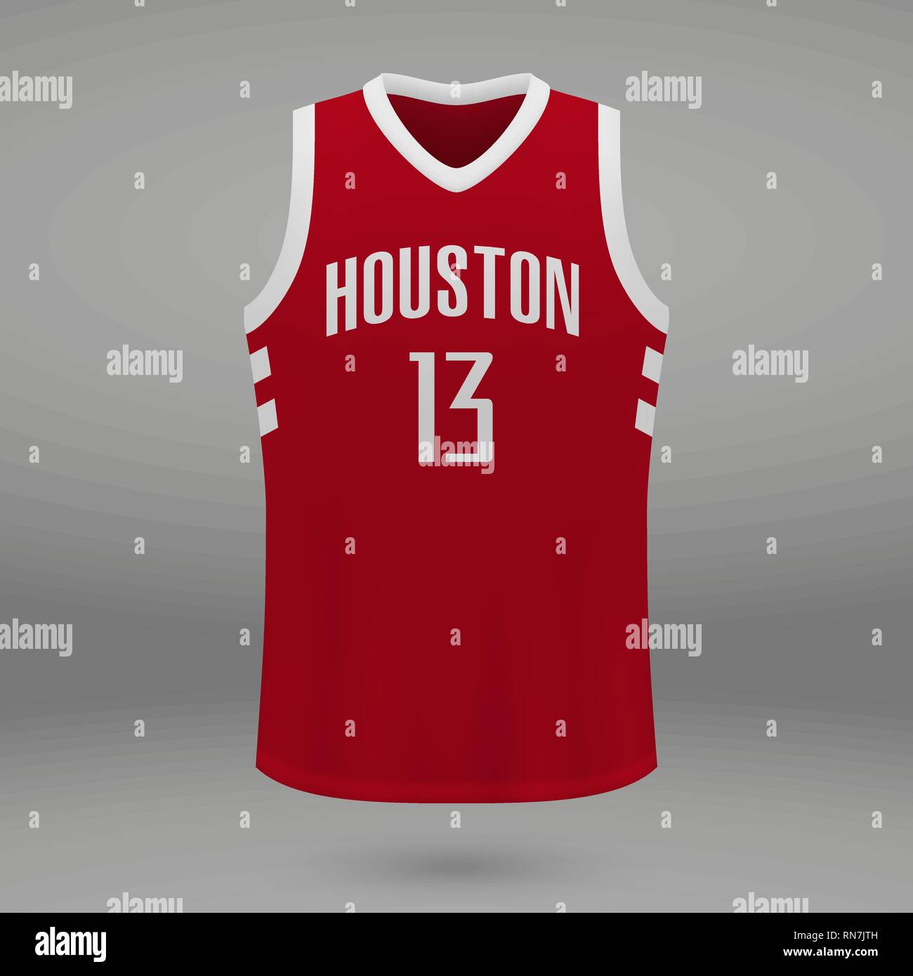 Camiseta deportiva realista Houston Rockets, Jersey plantilla para kit de  baloncesto. Ilustración vectorial Imagen Vector de stock - Alamy