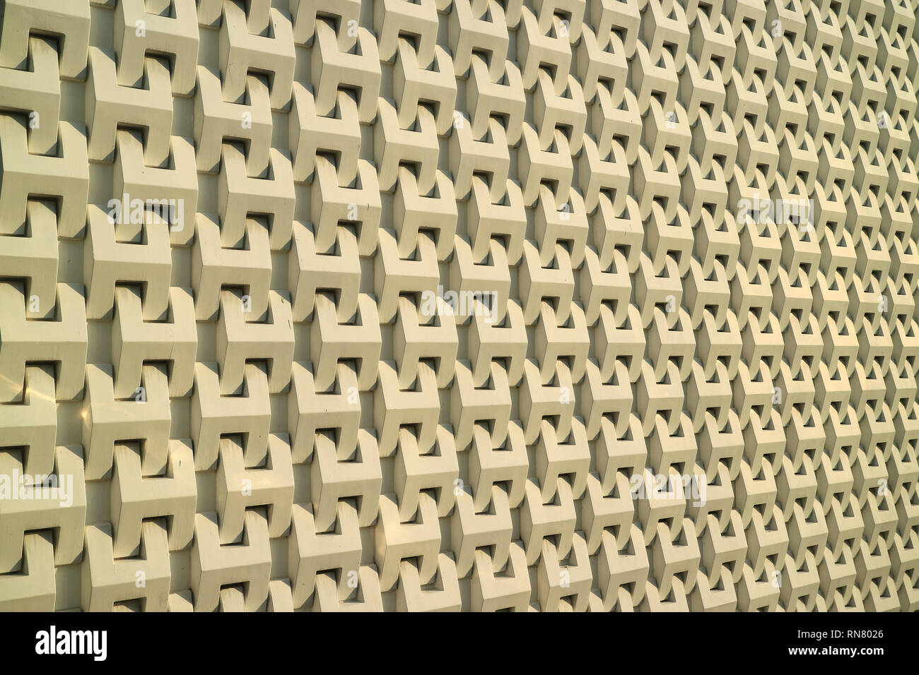 Modelo 3d De Una Pared Exterior Del Edificio Moderno En La Calida