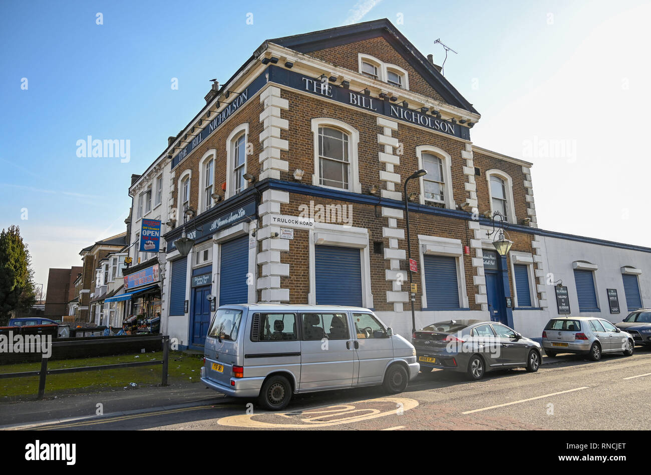 Tottenham, Londres, Reino Unido - El famoso Bill Nicholson pub para hinchas de fútbol impulsa Foto de stock