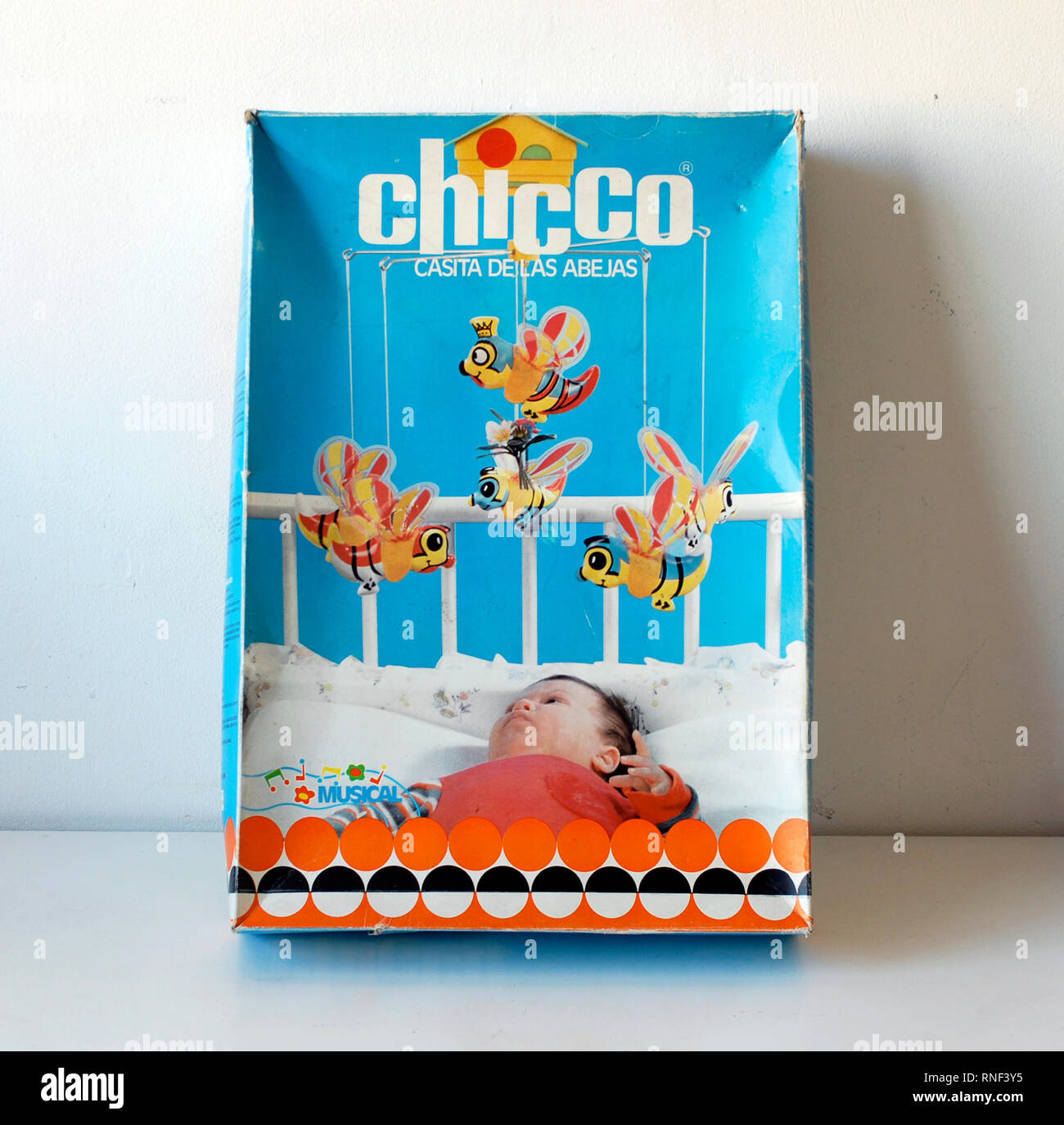 Caja móvil para Chicco Fotografía stock -