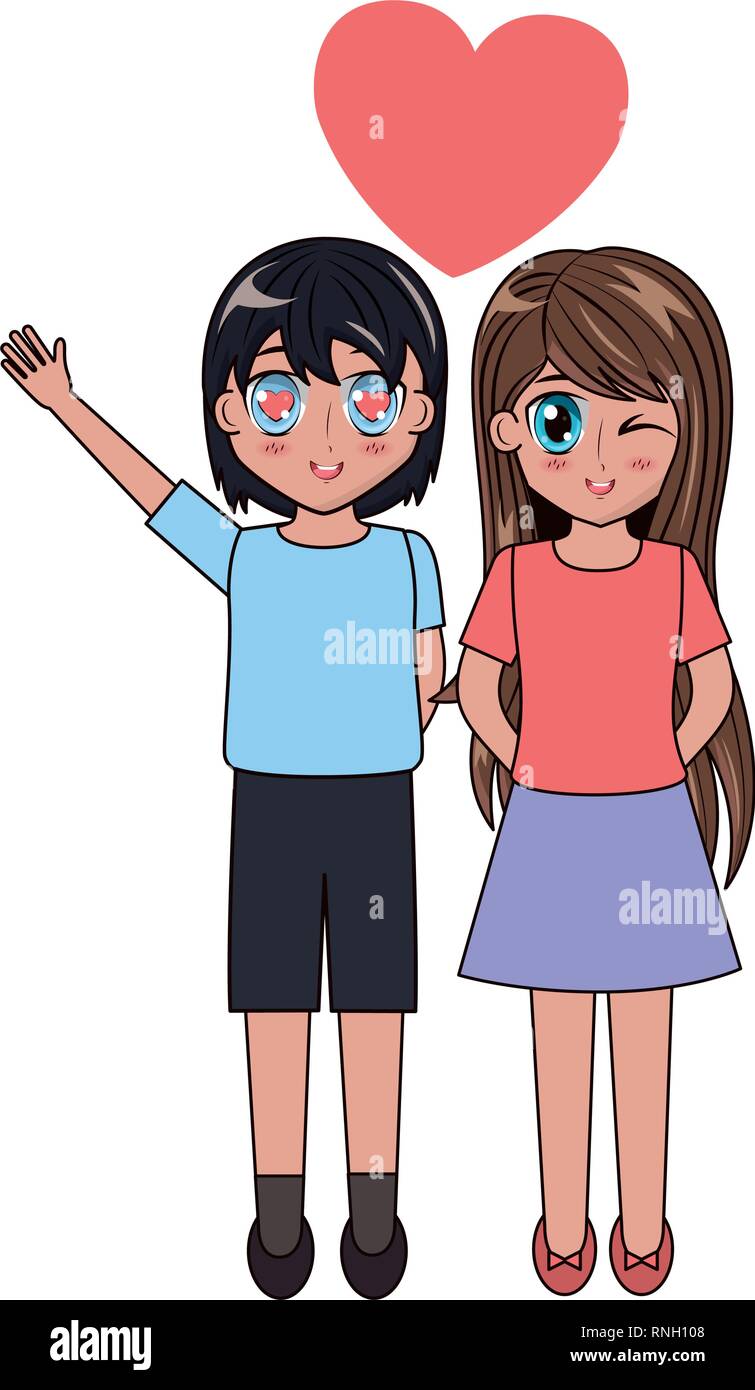 Niña y Niño amor anime Imagen Vector de stock - Alamy Niña y Niño amor anime Imagen Vector de stock - Alamy