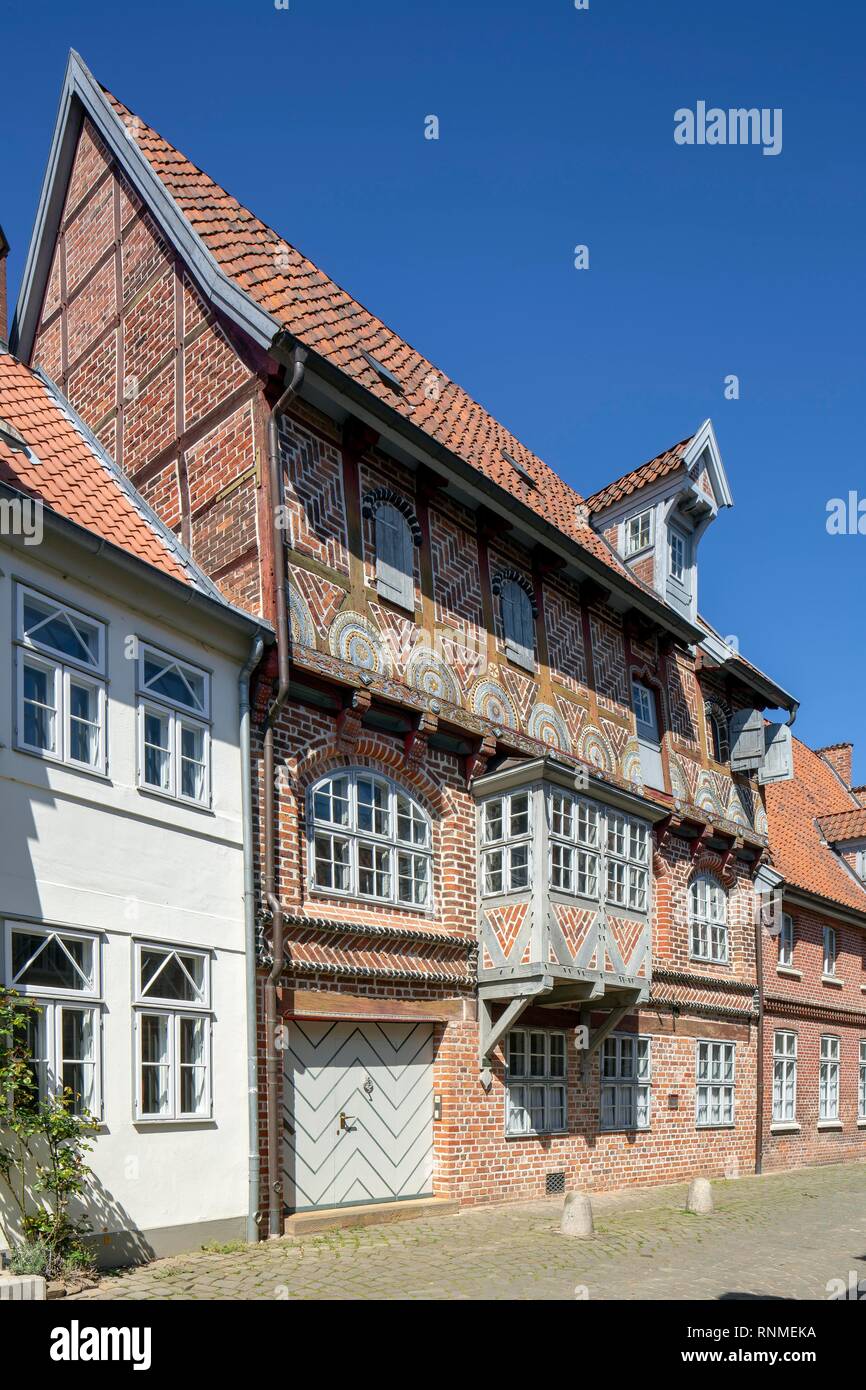 Ciudad histórica casa, Obere Ohlingerstraße, Casco antiguo, de Lüneburg, Baja Sajonia, Alemania Foto de stock
