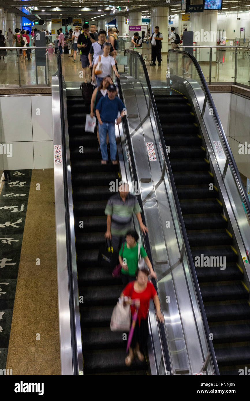 Mass Rapid Transit MRT de Singapur Foto de stock