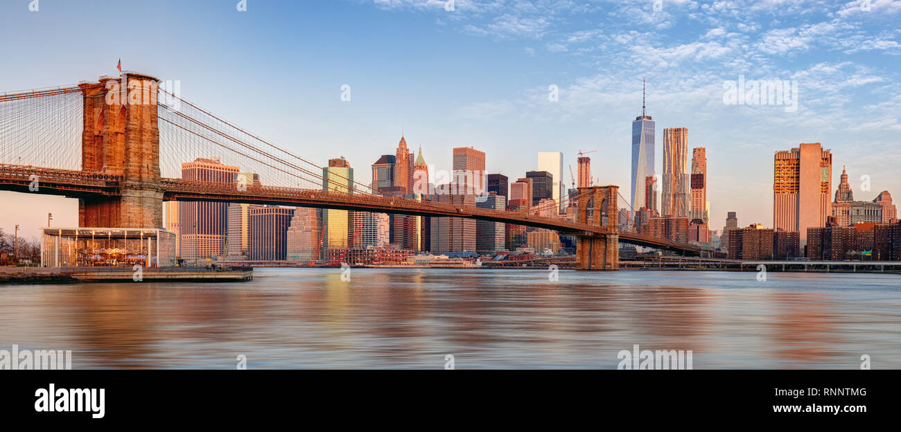 Perfil de Manhattan, Ciudad de Nueva York. Foto de stock