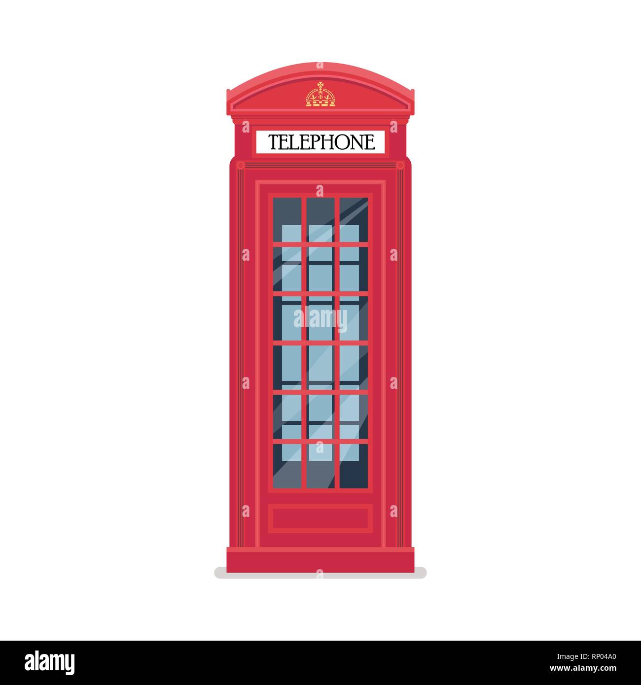 Cabinas telefónicas rojas de Londres. Ilustración vectorial. Ilustración del Vector