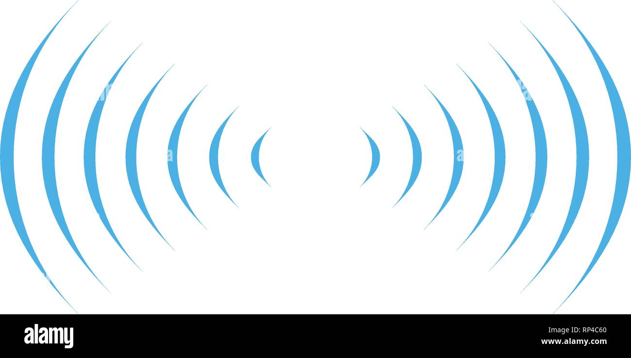 Wifi conexión de señal de sonido, el sonido de las ondas de radio Symbol  Logo. ilustración vectorial aislado en blanco Imagen Vector de stock - Alamy