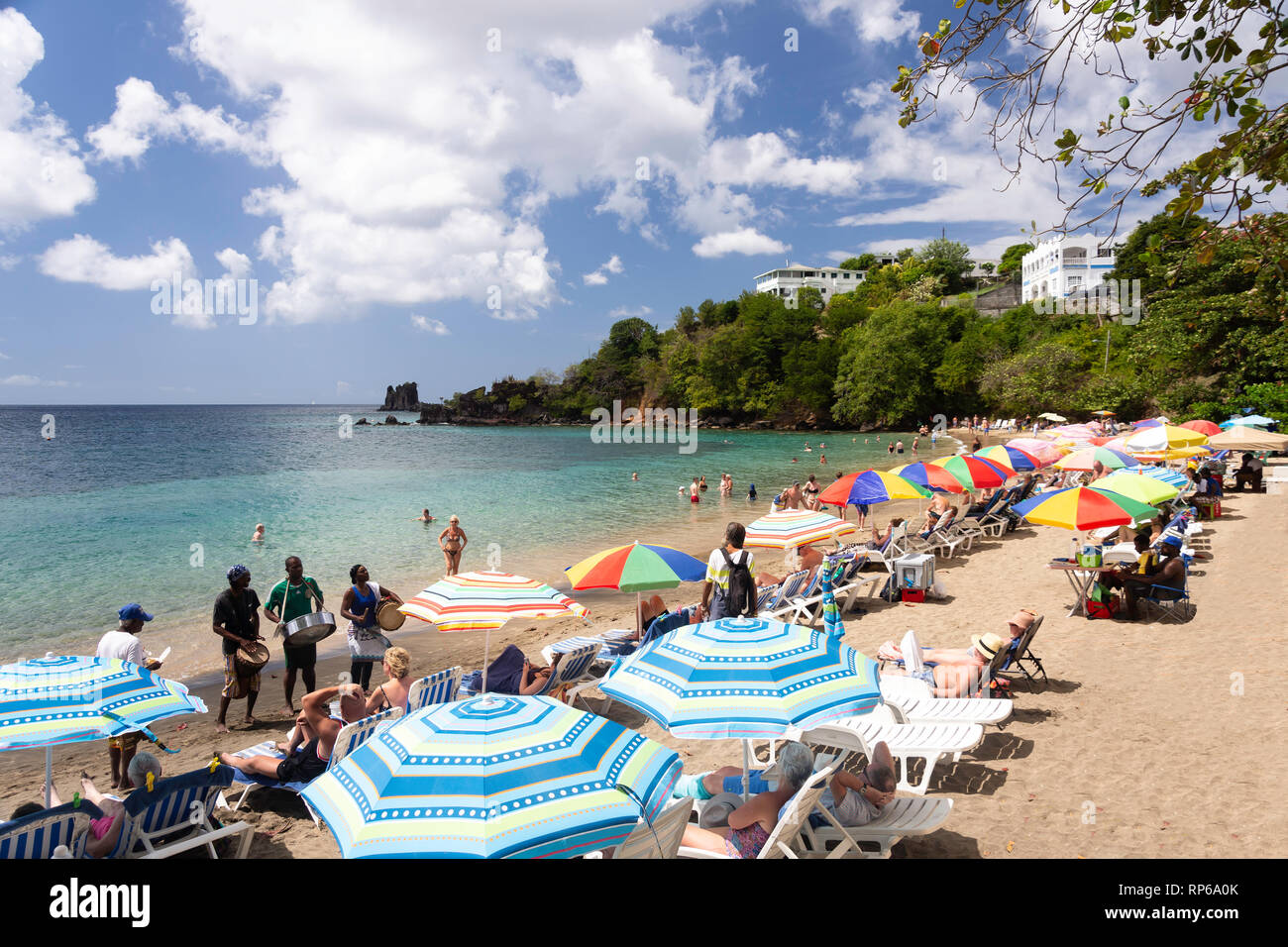 Villa Playa, San Jorge, San Vicente y las Granadinas, Antillas, Caribe Foto de stock