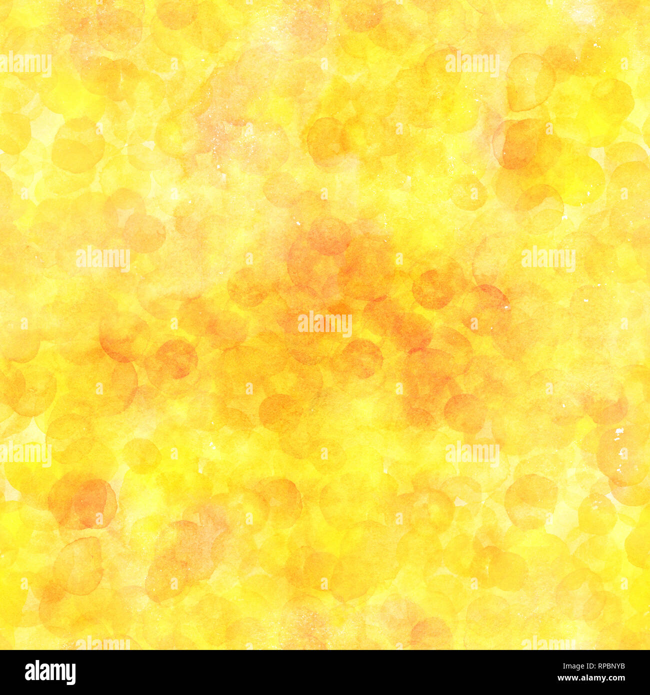 Un patrón perfecto de amarillo puntos de acuarela. Una impresión de repetición dibujados a mano, un resumen antecedentes Foto de stock