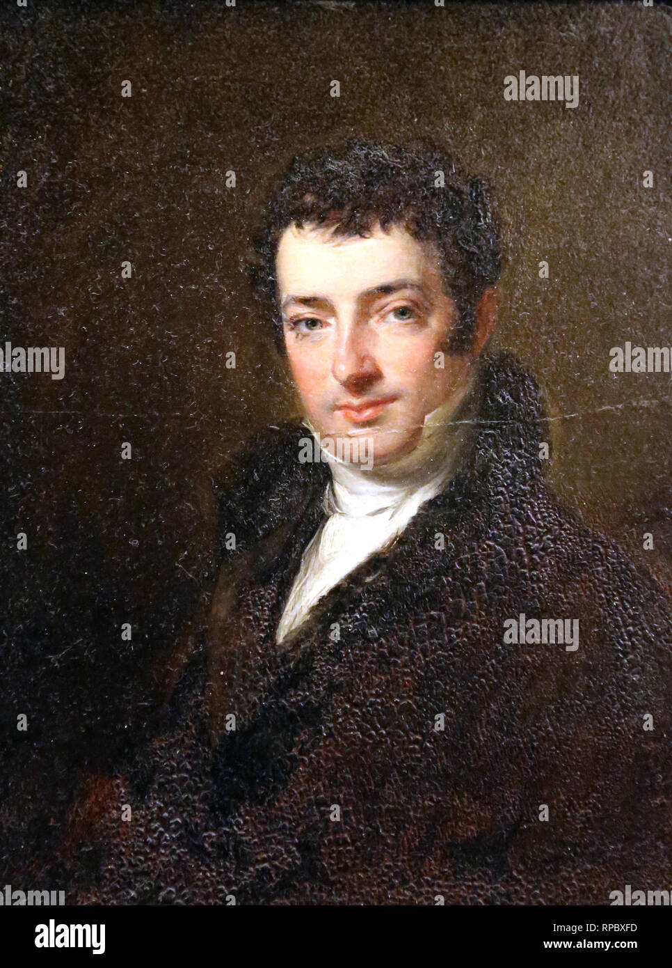 Washington Irving (1783-1859). El escritor americano. Retrato de Charles Robert Leslie (1794-1854). Óleo sobre lienzo, 1820. Foto de stock