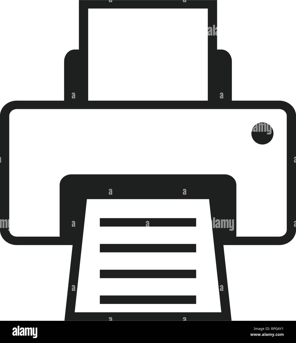 Icono de impresora Plantilla de diseño gráfico vectorial ilustración Imagen  Vector de stock - Alamy