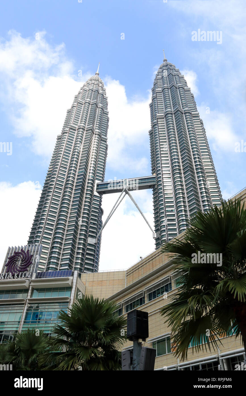 Centro de la ciudad de Kuala Lumpur, KLC, Torres Gemelas Petronas Malasia Foto de stock