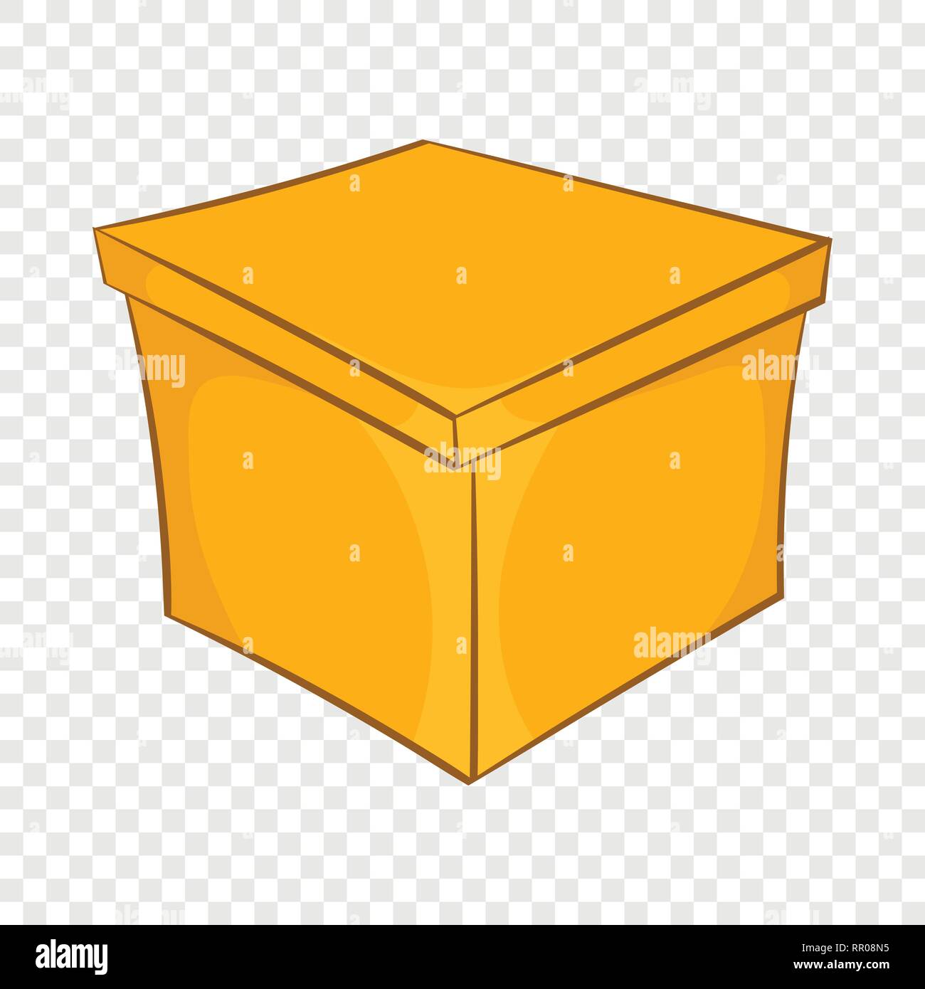 Icono de la caja cuadrada, estilo de dibujos animados Imagen Vector de  stock - Alamy