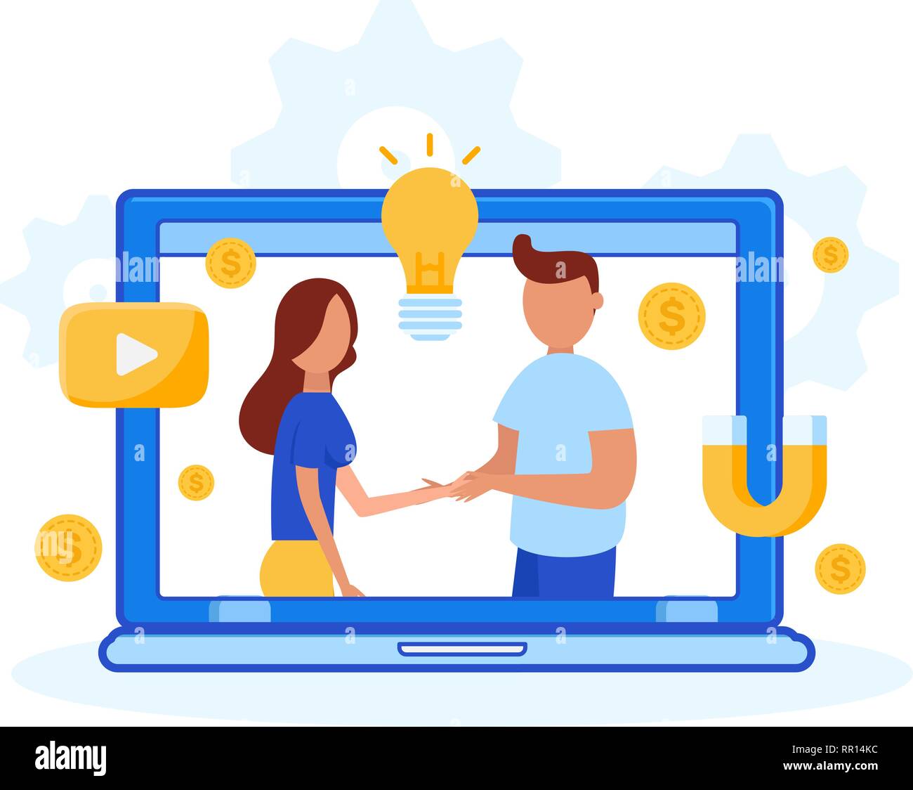La Creacion De Ideas Y Llegar A Un Acuerdo Imagen Vector De Stock Alamy