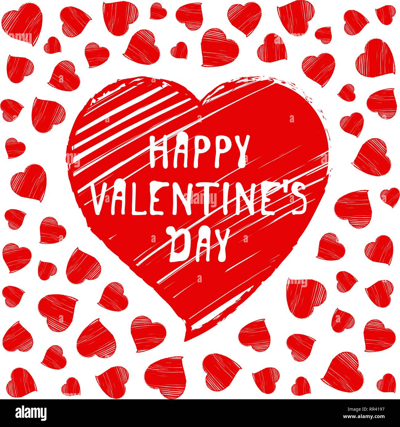 Feliz Día de San Valentín, Postales Tarjetas de felicitación Imagen Vector  de stock - Alamy