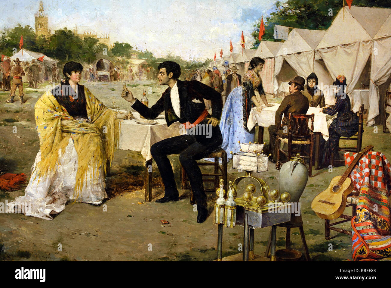 En la Feria de 1886 Rafael Arroyo Fernández 1860-190, España, español. Foto de stock