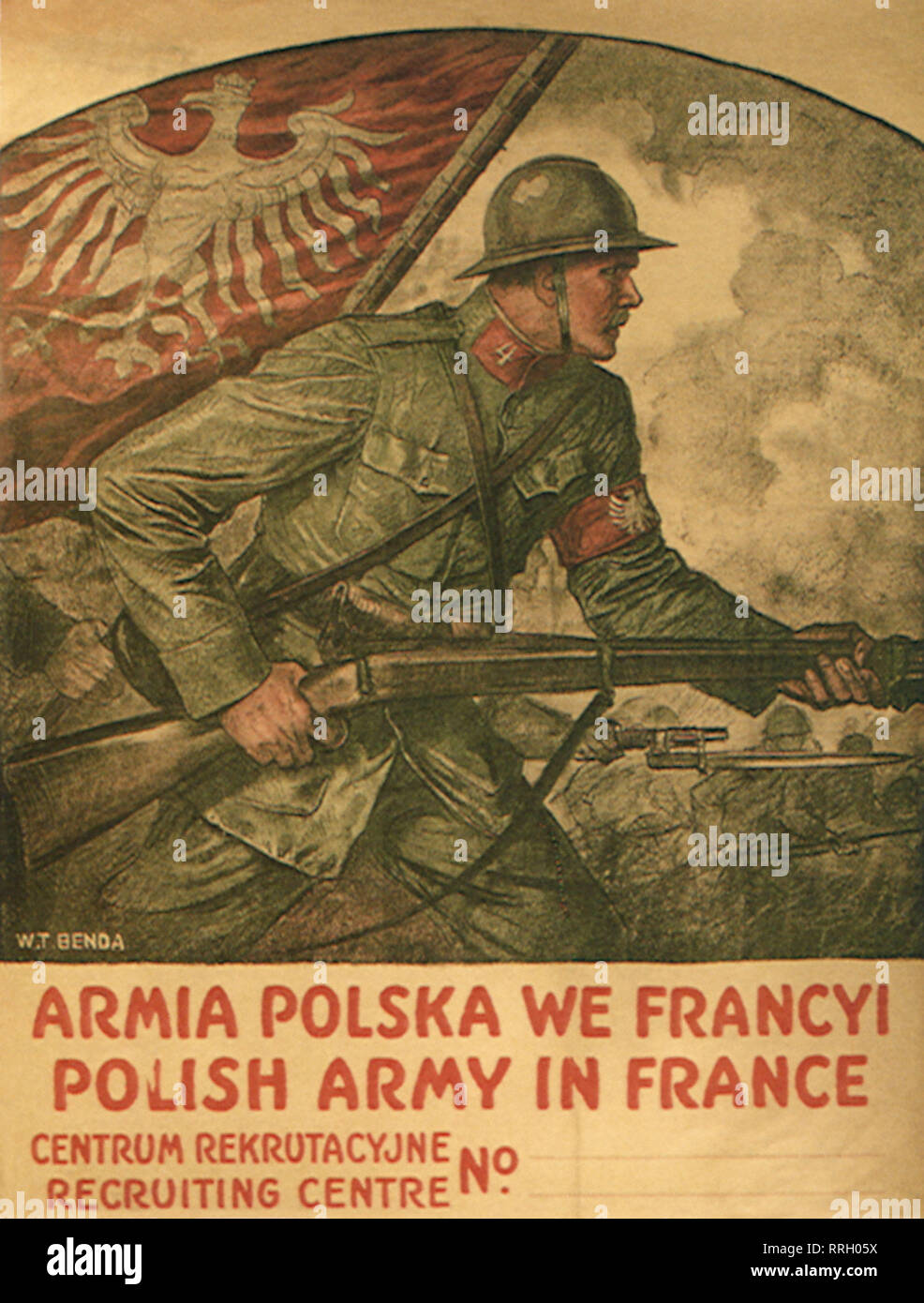 El ejército polaco en Francia. Foto de stock