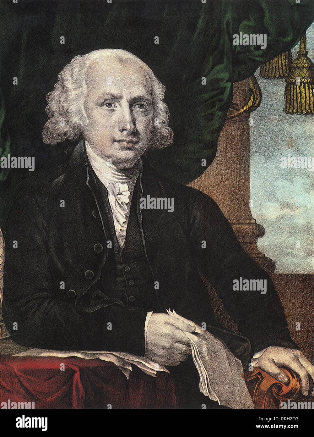 James Madison, cuarto Presidente de los Estados Unidos 1809. Foto de stock